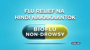 Kung inaantok dahil sa flu o trangkaso, mag Phenylephrine HCl Ibuprofen (BIOFLU NON-DROWSY)! Flu relief na hindi nakakaantok. ASC Ref No. U161P052919B | Bioflu