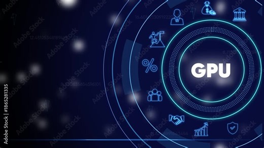 G P U computing processing unit neon business finance technology