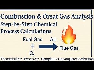Combustion & Orsat Gas Analysis Explained Step-by-Step 🔥 | Chemical Process Calculations