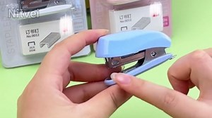 Mini Stapler with Staples, 2025 New Small Cute Stapler for Desk, Portable with Remove Function, Gift for Student or Home Office School Supplies (Pink+Blue)