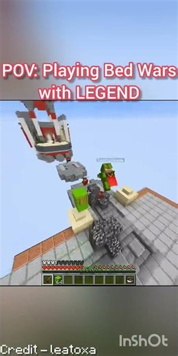 POV: Playing Bed wars with LEGEND #minecraft #shorts