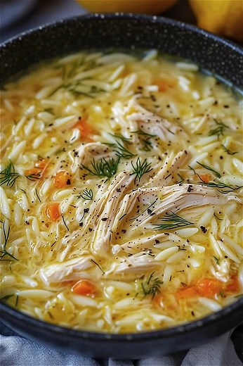 “I Made This Greek Lemon Chicken Soup on a Whim… Now My Family Thinks I'm a Chef 🤯👩‍🍳” 𝗙𝗨𝗟𝗟 𝗥𝗘𝗖𝗜𝗣𝗘 𝗕𝗘𝗟𝗢𝗪 👇 | Easy Recipes
