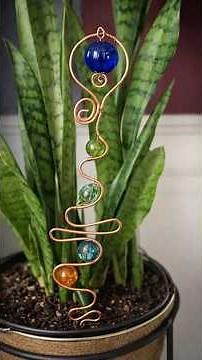 STOP! Your Plant Needs This ✨ Easy Copper Wire Plant Stick DIY