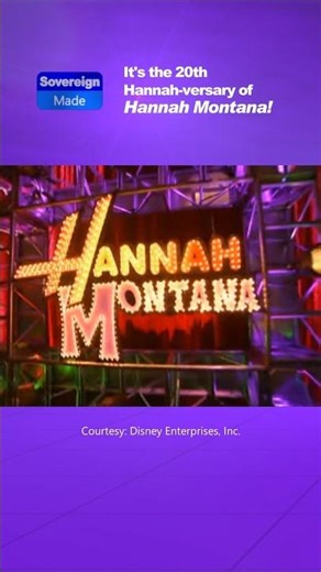 Sweet niblets! #HannahMontana is 20! | SovereignMade