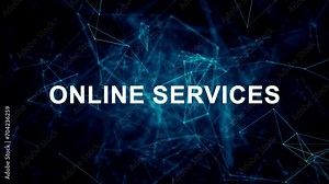 Animated futuristic texts about Legal Document Services Online, legal documents and online services services