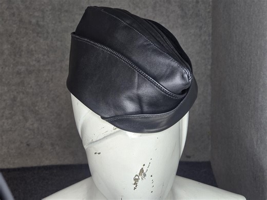 Retro Military Leather Garrison Cap – Handmade Pride Triangle Foldable Flight Side Hat, Unisex Headwear - Etsy