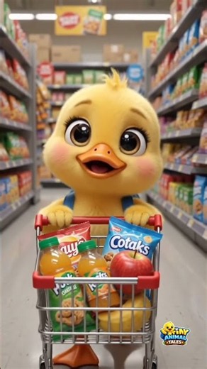 Baby Duck's First Shopping Trip at Walmart! 🛒🐥 | Cute AI Animated Story #shorts #duck