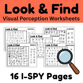 Look & Find Visual Perception Worksheets | I-Spy For OT | Fine & Visual Motor