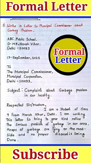 formal letter in english | formal letter writing in english | how to write formal letter | #shorts