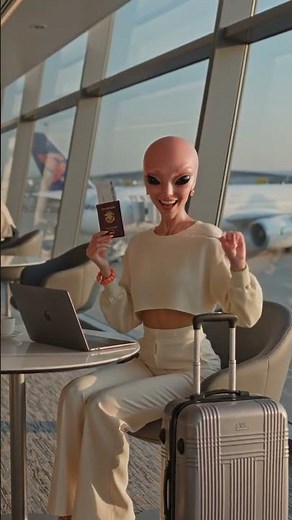 Your Alien Bestie Works From Anywhere 👽✈️💻 #Shortsastra001
