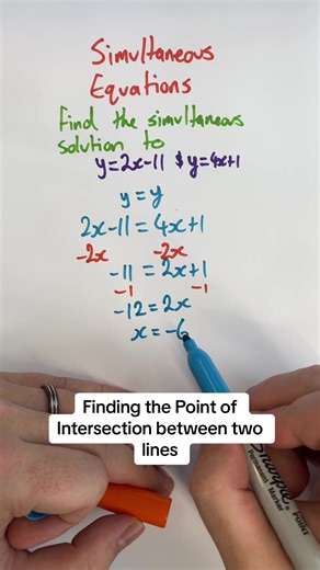 Simultaneous Solution to Two Equations Made Easy
