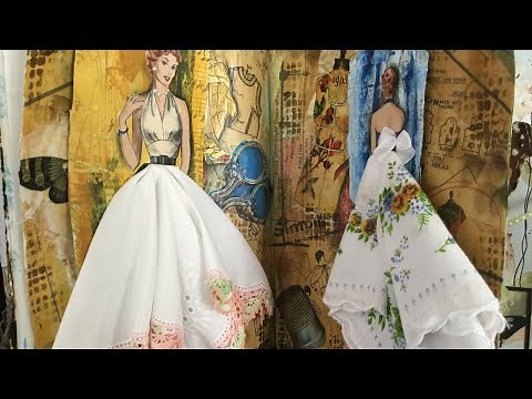 Paper Dolls Altered Book Project - Video #14 - HANKIE DOLLS (Part 1)