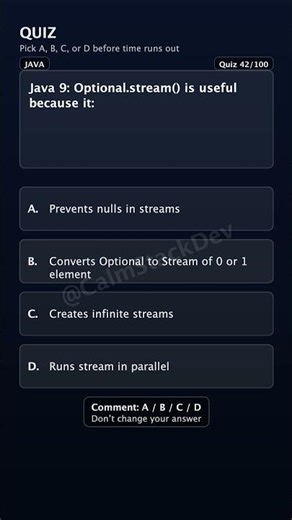 Quiz-142 | Why Optional.stream is useful? | #shorts #java #quiz