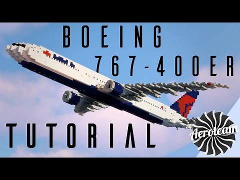 Minecraft Boeing 767-400ER Tutorial [1.5:1 Scale]
