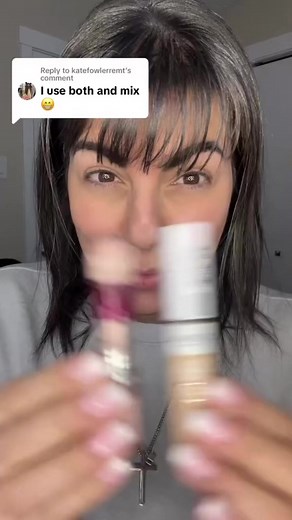 We made our perfect pink concealer. Pink delight! Mixing L'Oréal Professionnel radiant serum concealer with Maybelline New York instant age rewind 160 pink concealer. #concealer #pinkconcealer #concealerserum #lorealprofessionnel #maybelline | Gina Cicero