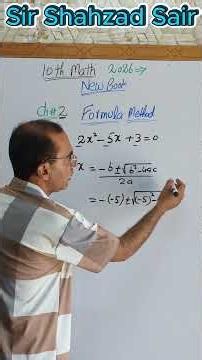 Solving Quadratic equation by Quadratic Formula