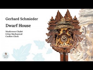 Dwarf House 8 Day Mechanical Mushroom Cuckoo Clock 44cm By GERHARD SCHMIEDER
