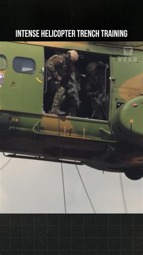 Intense Helicopter Trench Training