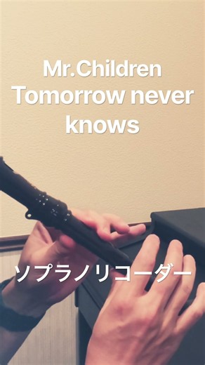 Tomorrow never knows / Mr.Children｜ソプラノリコーダーで吹いてみた【ミスチル】