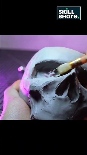 Sculpting skull using polymer clay | Using Super Sculpey Firm | Polymer Clay Tutorial