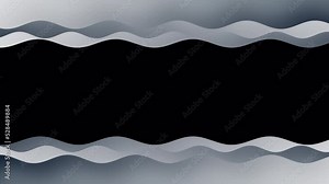 Gray wavy border motion background with copy space on 4K transparent background with alpha channel Stock Video