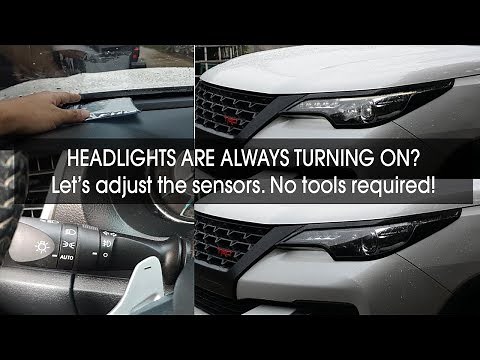 How to adjust Headlight Auto Light sensor's ON sensitivity of Toyota Fortuner, Hilux Conquest, etc