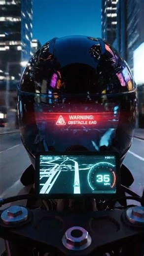 Smart Helmet With Augmented HUD #futuremobility #helmet #innovation