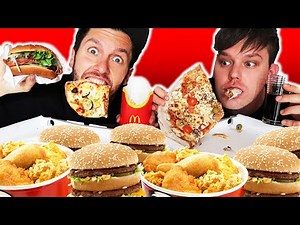 Mukbang sa burazom (pizze, hamburgeri, pomfrit)