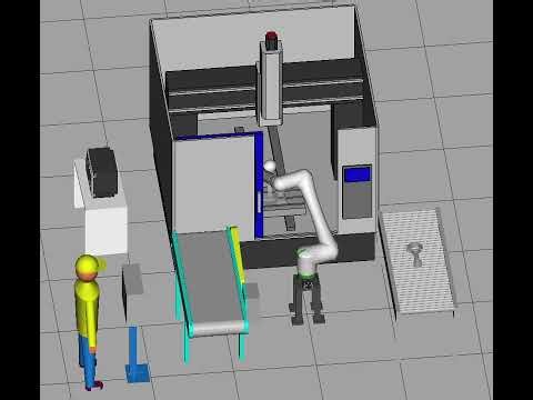 Feasibility Study of CNC Machine Tending with Collaborative Robot Using RoboGuide