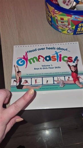 This is so helpful for any of your kids starting gymnastics. Emily loves the fact it shows you step by step how to complete each skill! #gymnastics #gymnasticsfloorskills #headoverheelsaboutgymnastics #gymnasticshelp