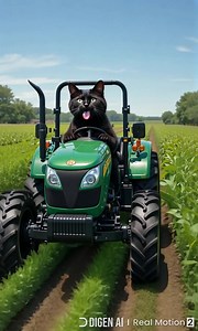 Tractor-Driving Cat? Check Out This Unusual Scene!