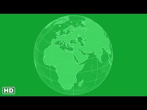 Free Green Screen - 3D Holographic Earth Rotation