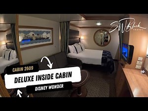 Exploring Disney Wonder Cabin 2609 | Deluxe Inside Stateroom Walkthrough