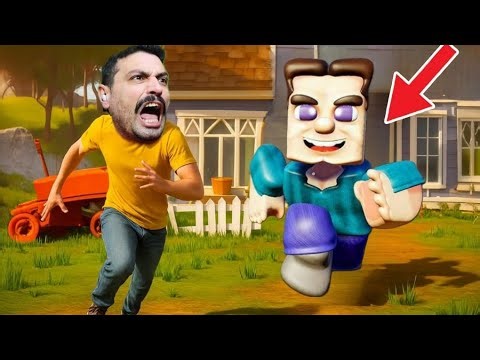 HELLO NEIGHBOR MINECRAFT STEVE OLDU! 😱