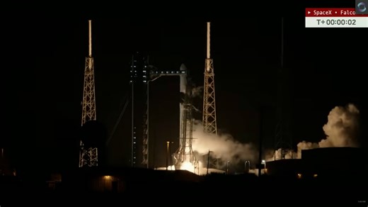 Les images du décollage de l'astronaute Sophie Adenot à bord de la fusée Falcon 9