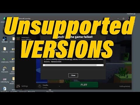 How to get Unsupported versions of Minecraft