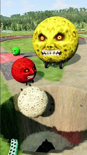 Mixed Color Small to Giant vs Unfinished Road – BeamNG.drive #beamngdrive #automobile #usa #beamng