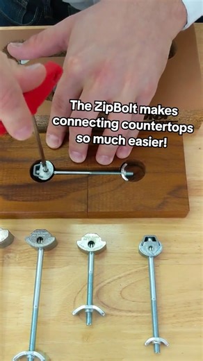 KNAPP Connectors on Instagram: "Wait until you see those flawless seams! The ZipBolt makes building worktops and countertops even easier than the traditional dogbone, with a gear on one side for super quick assembly 🛠 #woodworking #woodworkingtools #woodworkinglife #woodworkingproject"