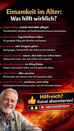 Einsamkeit im Alter: Was hilft wirklich? #psychologie #shorts