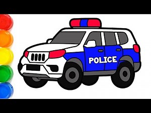 How to draw a Police Car SUV | Step by Step Drawing Tutorial