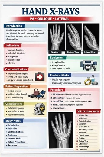 Hand X-Ray Explained in 30 Seconds | PA, Oblique & Lateral Views | Radiology Basics #Shorts” #frcr