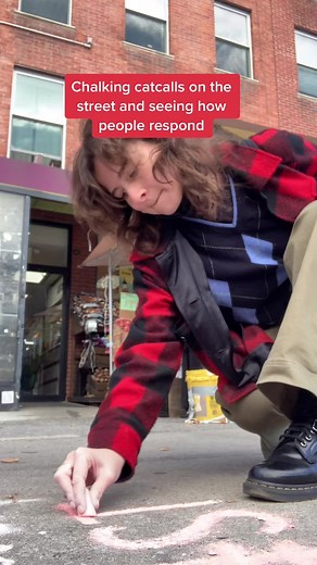 #stopstreetharassment #fyp #catcalling #chalkback #wlw #chalk #nyc #viral