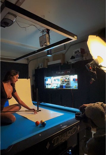 Shooting exciting things for Ariakon!!! #pool #8ballpool #8ballpool #fun #carbonfiber #9ballpool #lose #ariakoncues #cue #jump #foul #safe #safety #9ball #practice #practicemakesperfect #progress #billiards #billiard #love #photoshoot #pictures #product