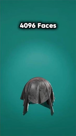 4 Faces VS 4096 Faces || 3D Cloth Simulation - ASMR for the Eyes 🔥👁️