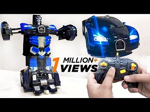 Kids Playing Transformer Rc Robot Car 2 in 1 Car Robot Toy Unboxing Rc BMW Car Unboxing With Charger