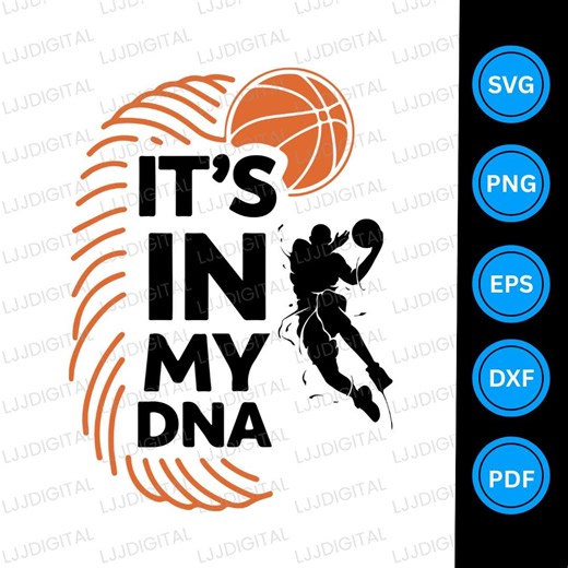 Basketball DNA SVG | Sports Fan Shirt Design (digital Download) - Etsy