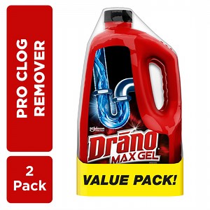 Drano Max Gel Drain Clog Remover, 160 Ounces, 2 Count