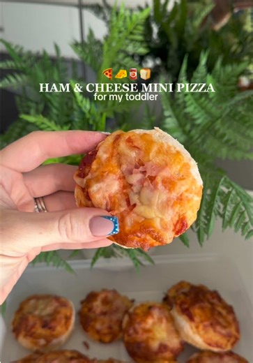 2-Ingredient Ham & Cheese Mini Pizzas
