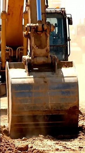 Powerful Excavator at Work: Earthmoving Machine in Action! 🏗️