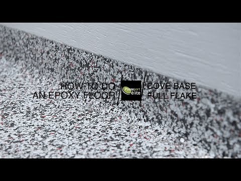 How to do an epoxy floor - Cove base full flake